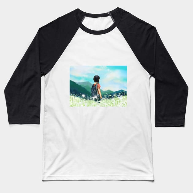 Solo Traveller Baseball T-Shirt by Puja's Art Store